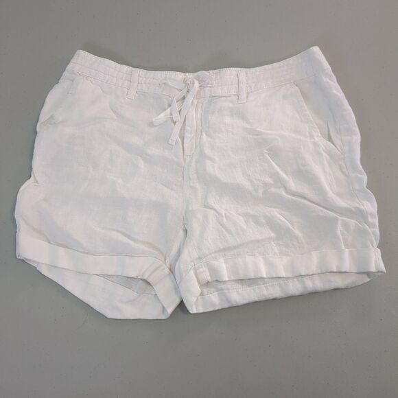 Saks Fifth Avenue Pants - Saks Fifth Avenue BLUE Label linen Shorts small white